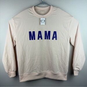 Miniolie Pullover Sweatshirt Pullover Peach MAMA Womens Medium NWT